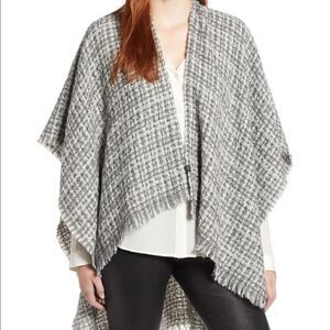 Echo Women’s Metallic Tweed Ruana Poncho